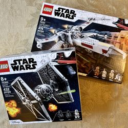 Lego Star Wars 75300 and 75301 X-Wing and Tie Fighter Lot - New and Sealed