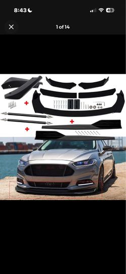 Front Bumper Lip Spoiler Splitter Body Kit/Side Skirt