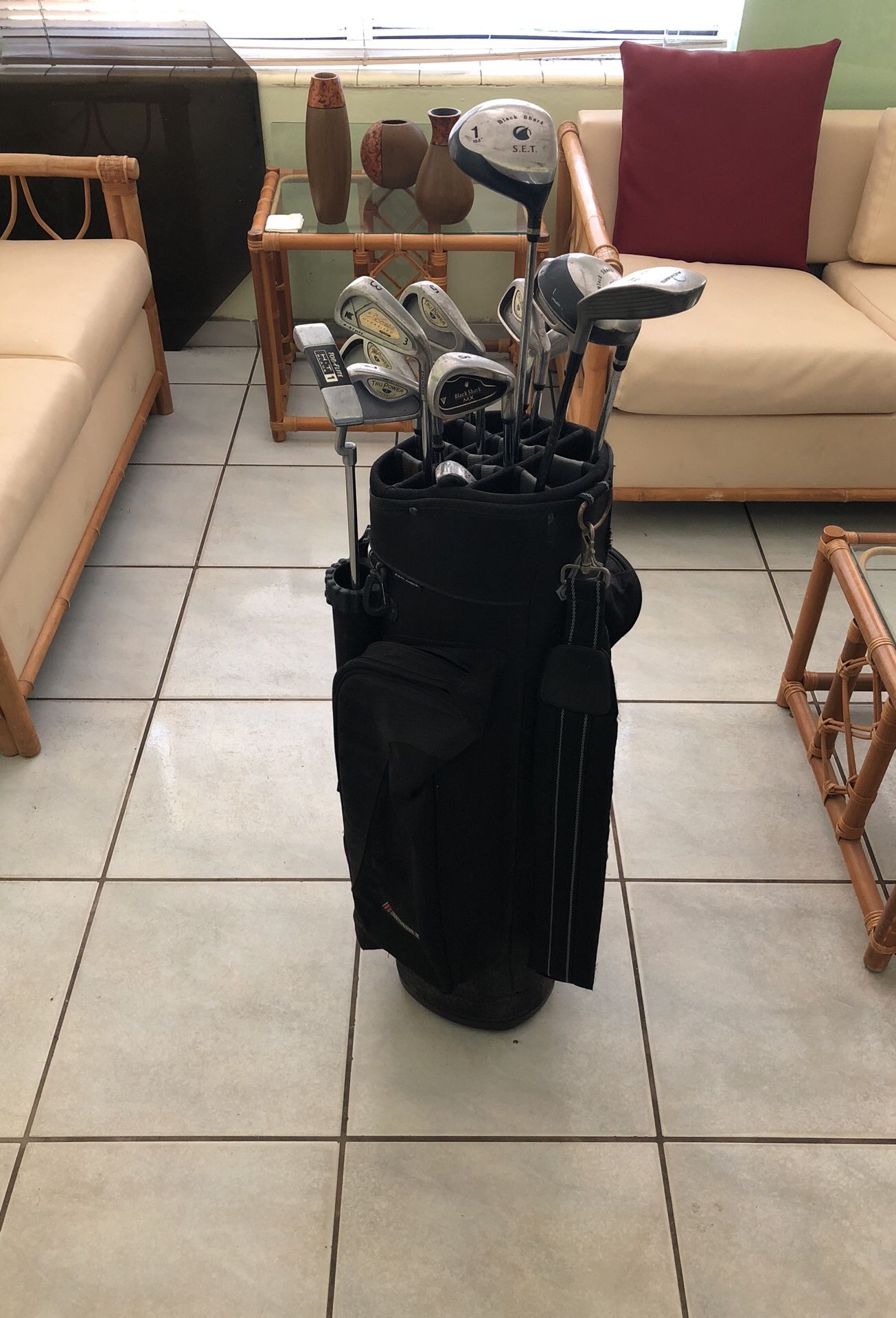 Golfing Clubs and Bag