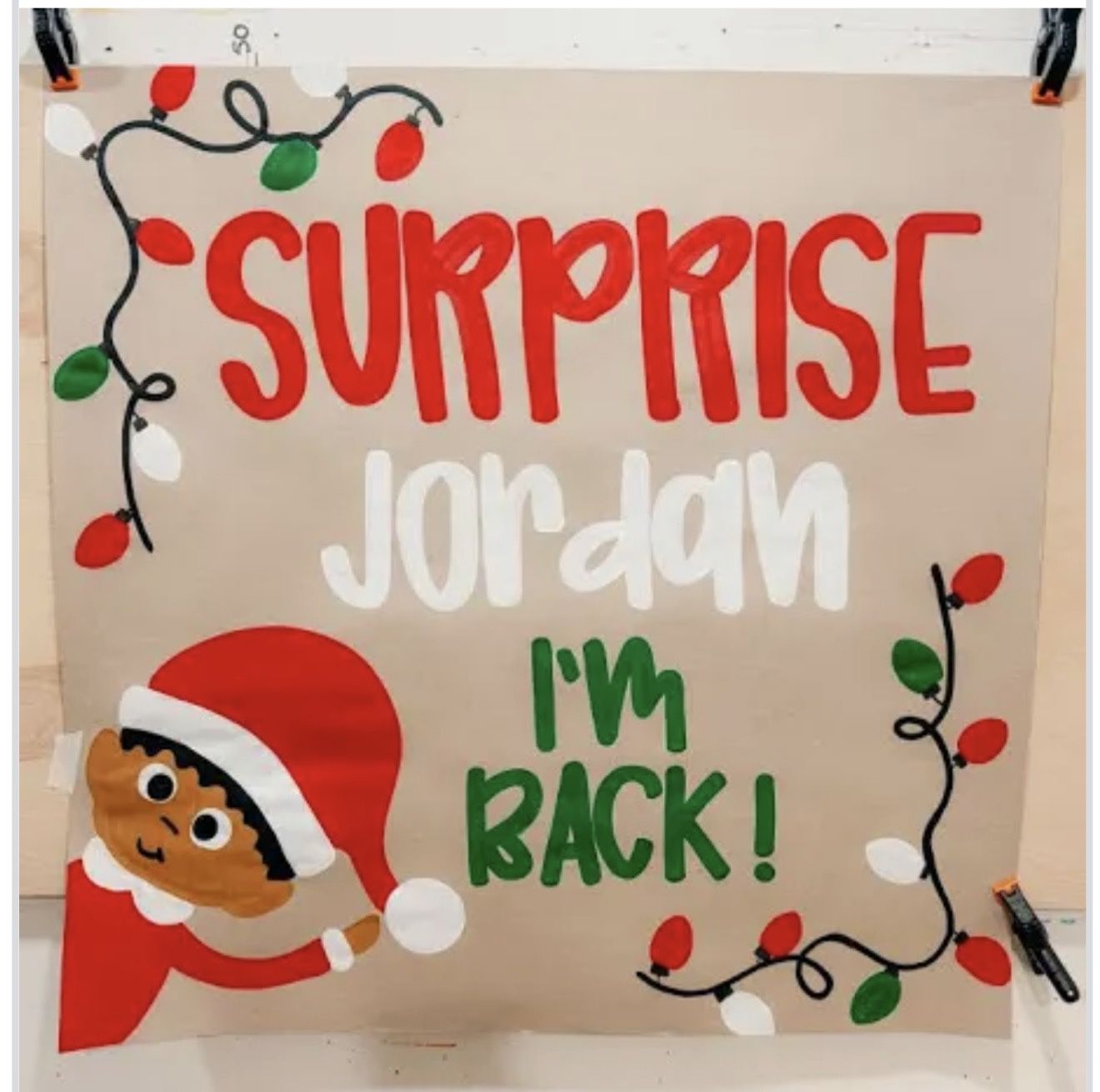 Custom Elf On The Shelf Banner