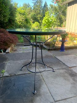 Black outdoors table