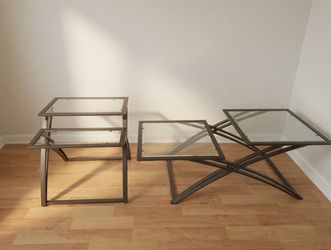Glass Table Set of 3