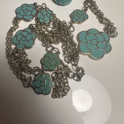 Turquoise Gold Ring And Necklace 