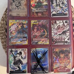 One piece and pokemon cards