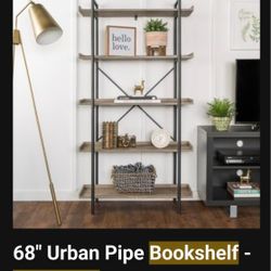68" Urban Pipe Bookshelf - Driftwood - Saracina Home
