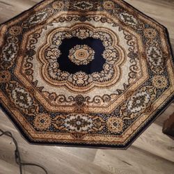 8 Ft Round Black Gold Some Blue