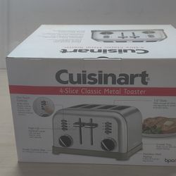 4 slices classic metal toaster