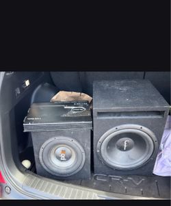 Two Subwoofers with Car Amplifier