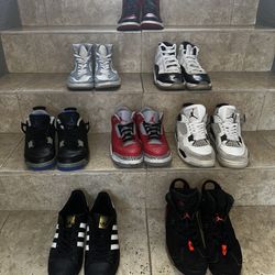 EXPENSIVE AND AUTHENTIC JORDANS AND ADIDAS SIZE MEN IN BULK