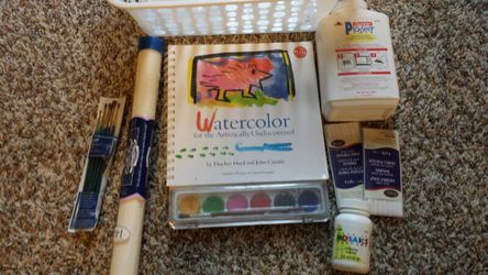 Watercolor plaster craft supplies