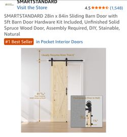 28in x 84in Sliding barn door **READ DESCRIPTION**
