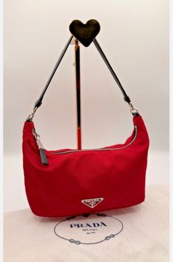 Prada Re-Edition 2005 Red Nylon Mini Shoulder Bag