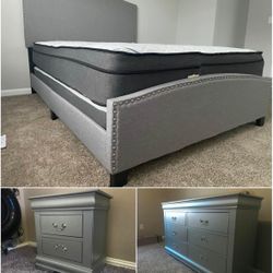 QUEEN SIZE SET $875!..KING SIZE $925! PRICE INCLUDES DELIVERY!! BED, DRESSER AND NIGHTSTAND!!
