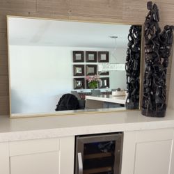 Gold Trim Hang-able Mirror