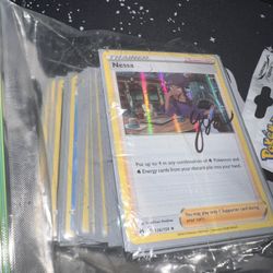Pokemon Cards 75 Holo Foils All Sleaved (barley Touched Any Of Them)