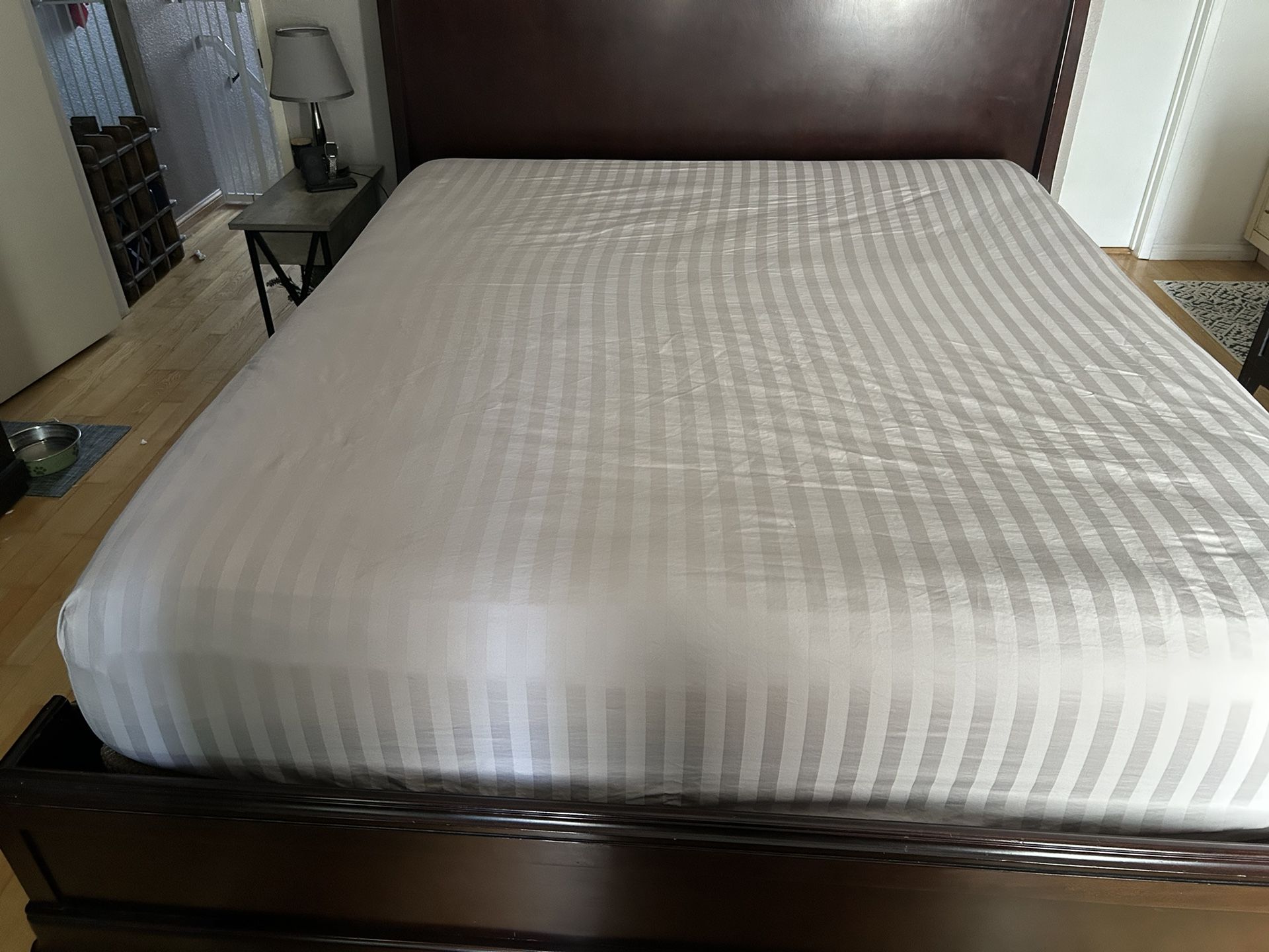 Cal King Size Bed Frame with headboard and footboard