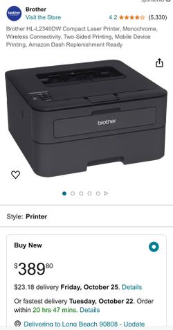 Brother HL-L2340DW Compact Laser Printer