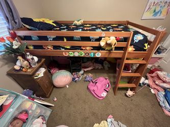 Elevated twin bed frame