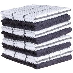 Cotton Terry Kitchen Dish Cloths | Set of 10 | 12 x 12 Inches | Super Soft and Absorbent |100% Cotton Dish Rags | Perfect for Household and Commercial