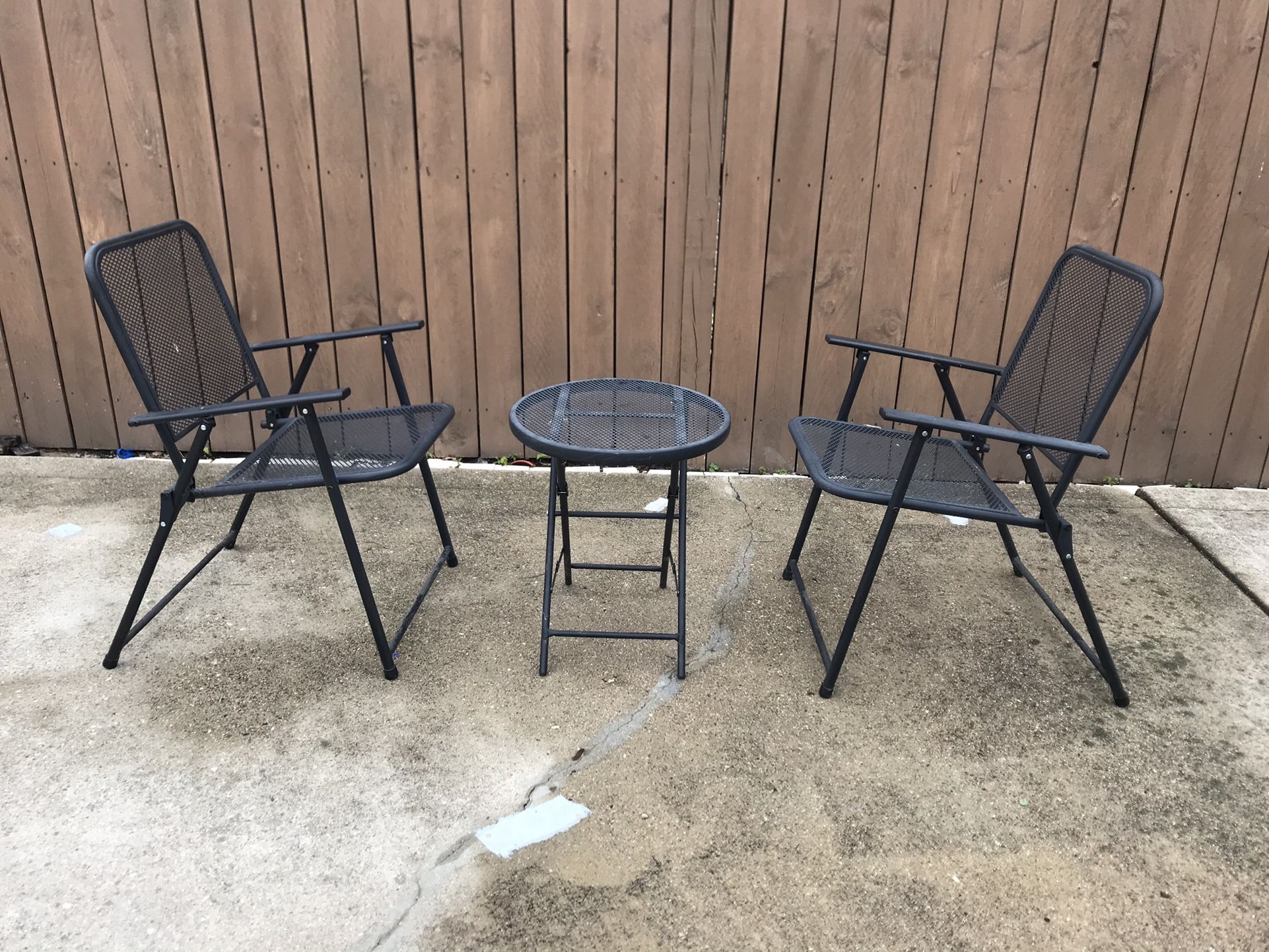 Portable Foldable Metal Chairs And Table