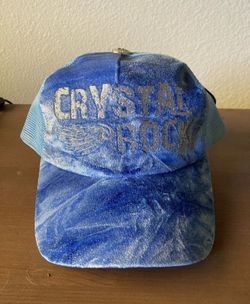 Glittery Trucker Hat - By Crystal Rock; Blue; Glittery; Hand Painted.
