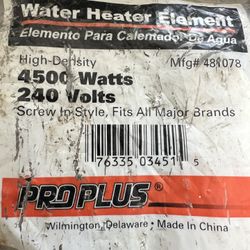 Water Heater Element 4500 Watts 240 Volts