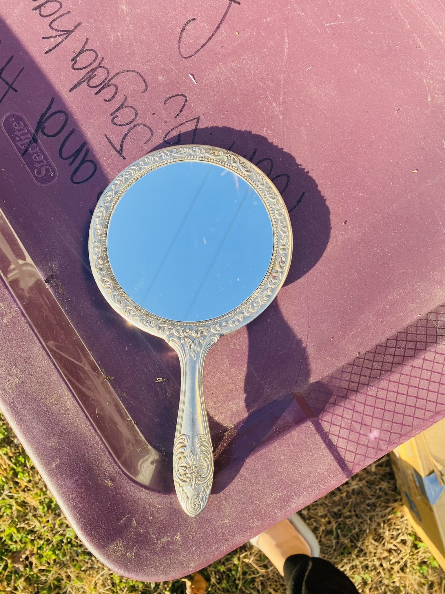 Antique Silver Mirror 