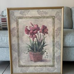 Potted Amaryllis Wall Art