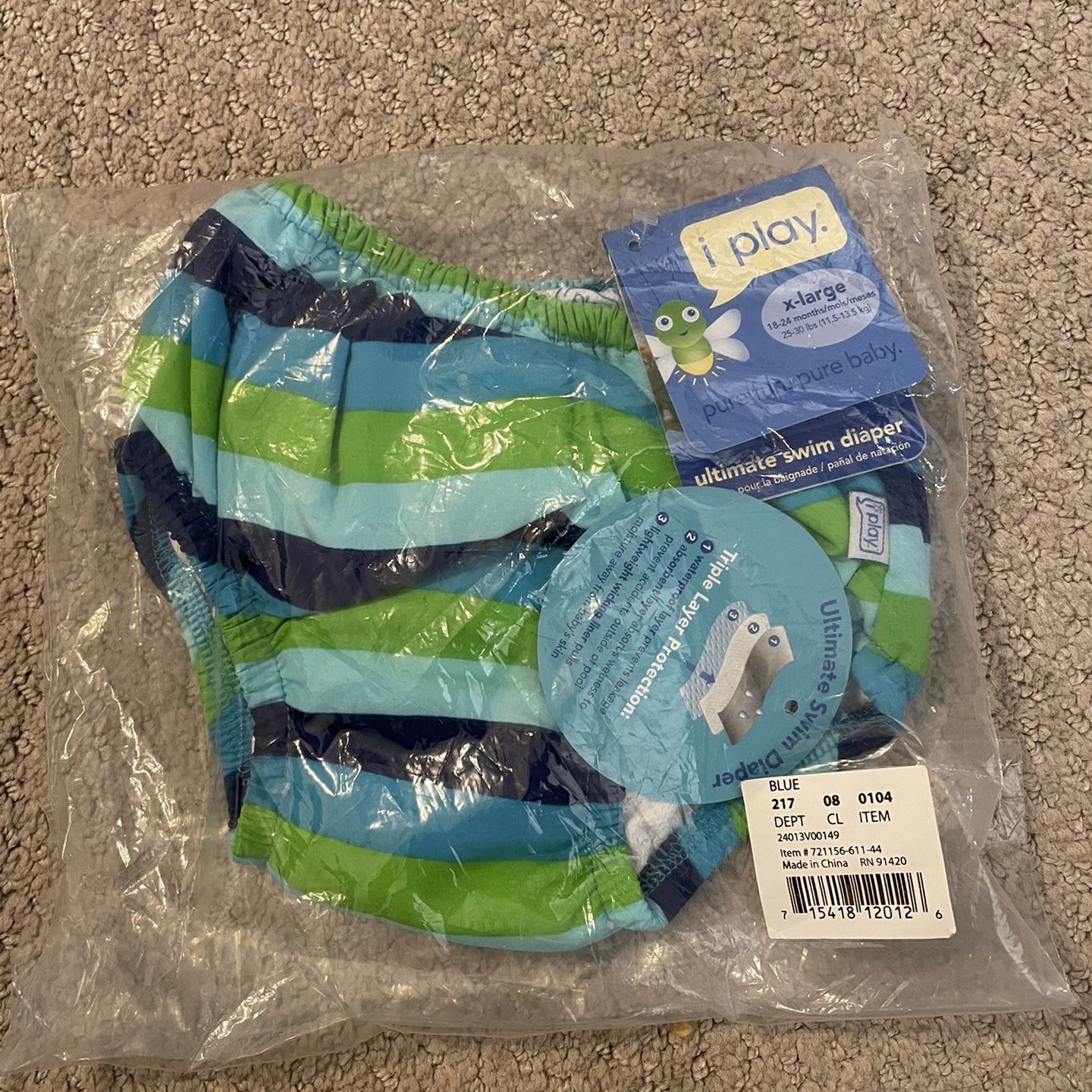 i Play Reusable Swim Diaper XL 18-24 months