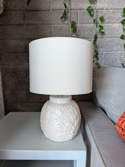Boho Cream Floral Lamp & Shade - Must Go ASAP