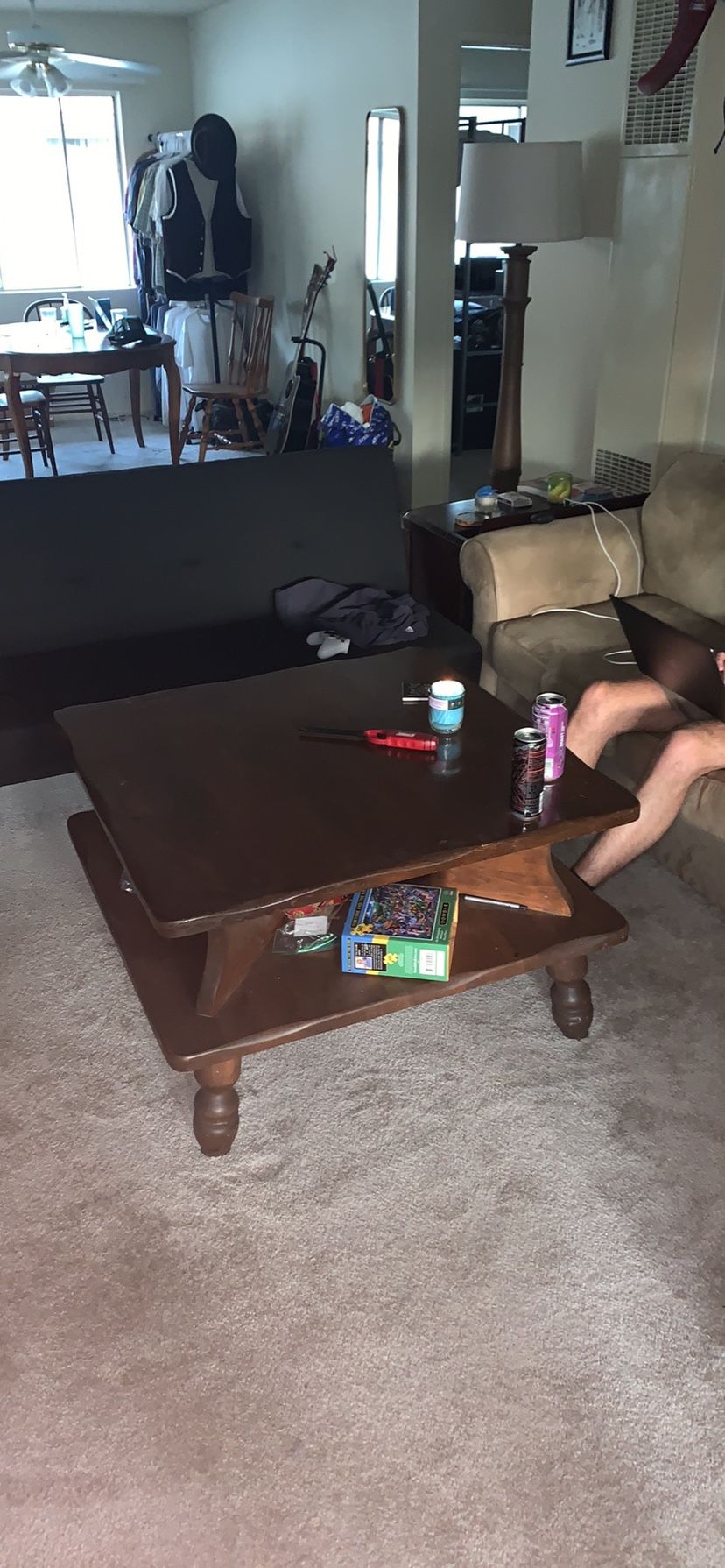 wooden coffee table