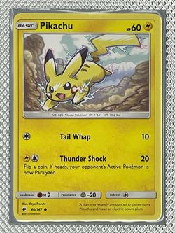 2017 Pokémon Pikachu #40/147 Burning Shadows