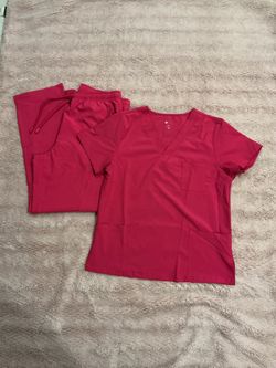 Woman’s Hot pink COZYFIT scrub set