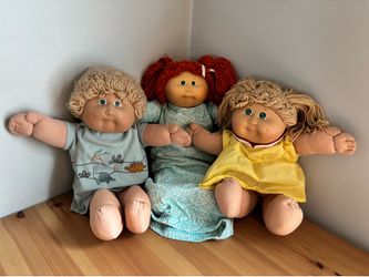 Vintage Cabbage Patch Kids Baby Doll Lot Yarn Hair Newborns