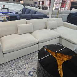 Modern Beige Sectional 