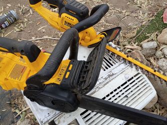 DeWalt 20v Chainsaw and Hedge Trimmer