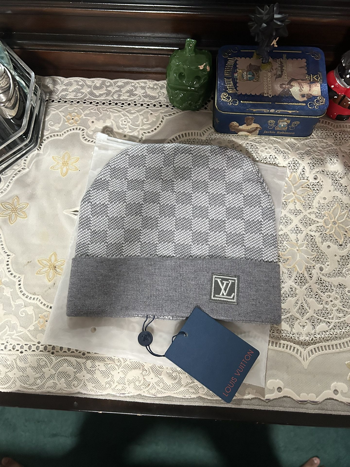 Grey Louis Vuitton Beanie