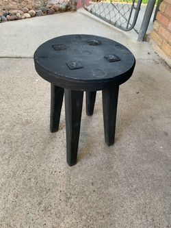 Small wood stool