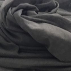 Fabric, Gray Sheer With Weighted Hem