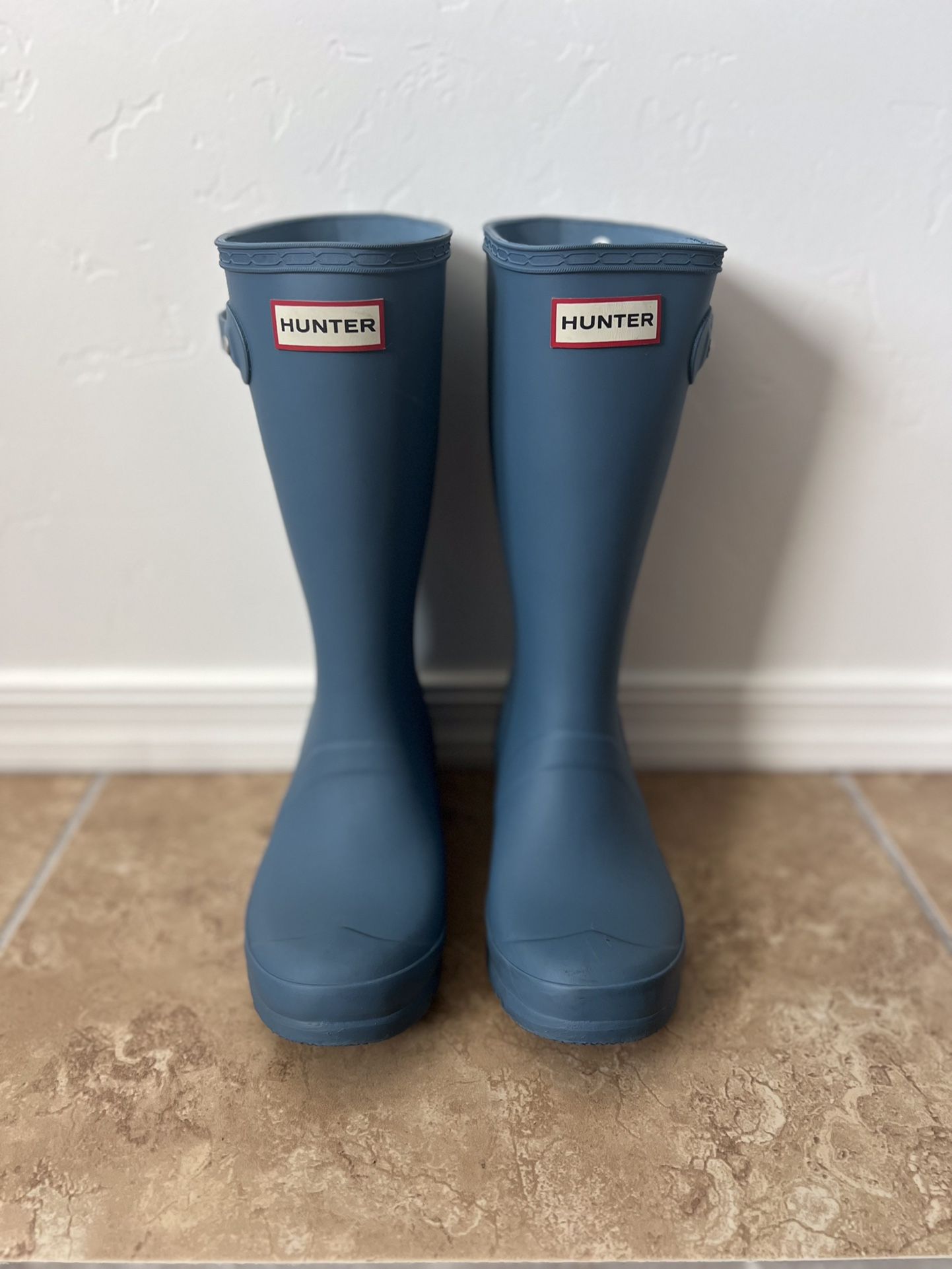 Hunter Big Kids Original Rain Boots Size 3B 4G Blue