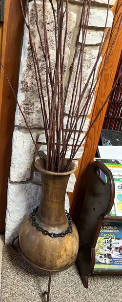 Vase And Dry Decorative Branches