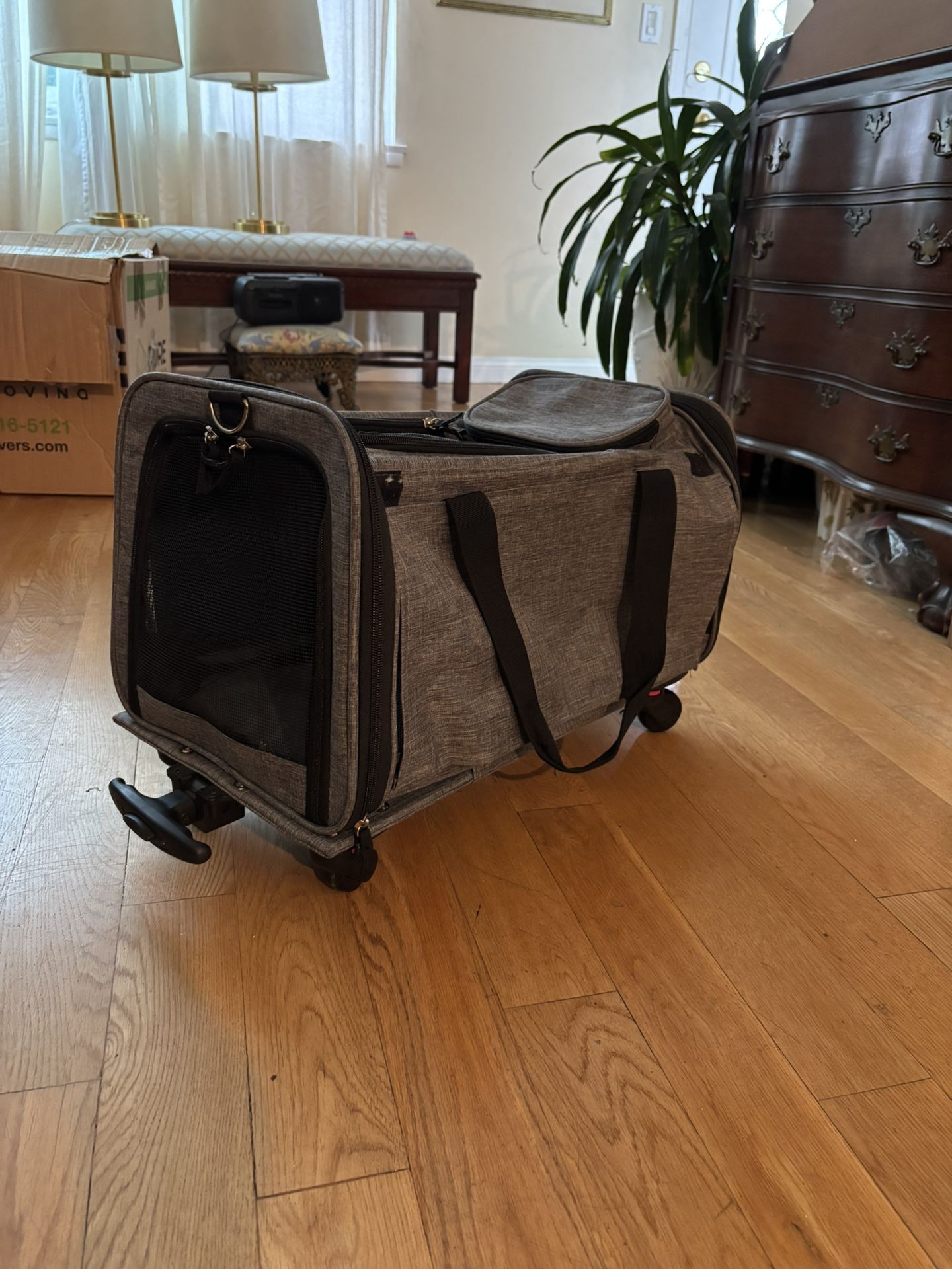 Pet Dog Cat Puppy Kitten Carrier with Wheels