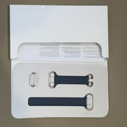 Apple Watch Ultra Ocean Band – Anchor Blue – Natural Titanium – New Open Box (49mm)
