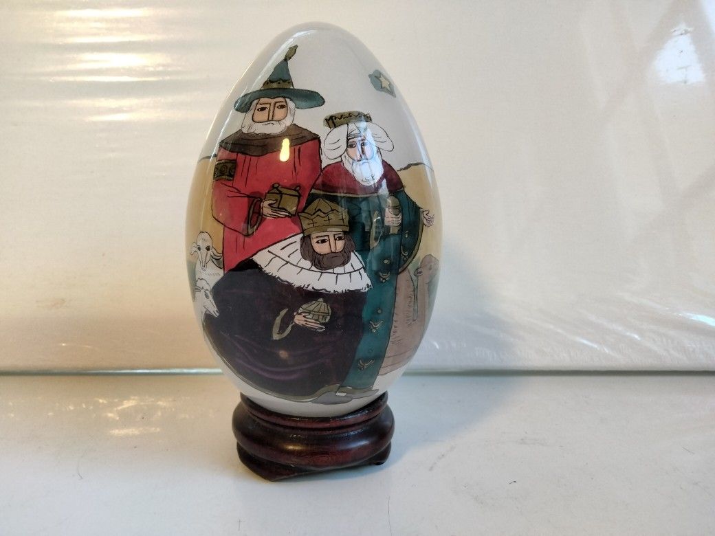 Vintage Glass Revise Painted Christmas Ornament