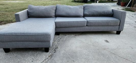 Grey color sofa sectional Confortable in great condition and clean $195