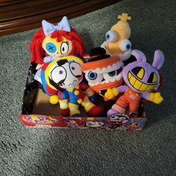 The Amazing Digital Circus 5 Plush Set (LATHROP PICKUP ONLY)