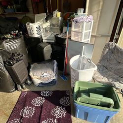 Huge Dorm Room Bundle! Refrigerators, microwave, wagons, mattress toppers, storage items, laundry items, and much more!