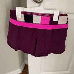 Lululemon Purple Running Shorts. Size 4. 