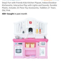 Pink Kids Kitchen Play set 