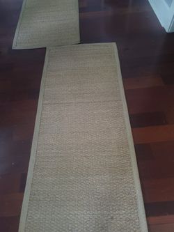 Bamboo NON slip Pottery Barn Throw Rugs